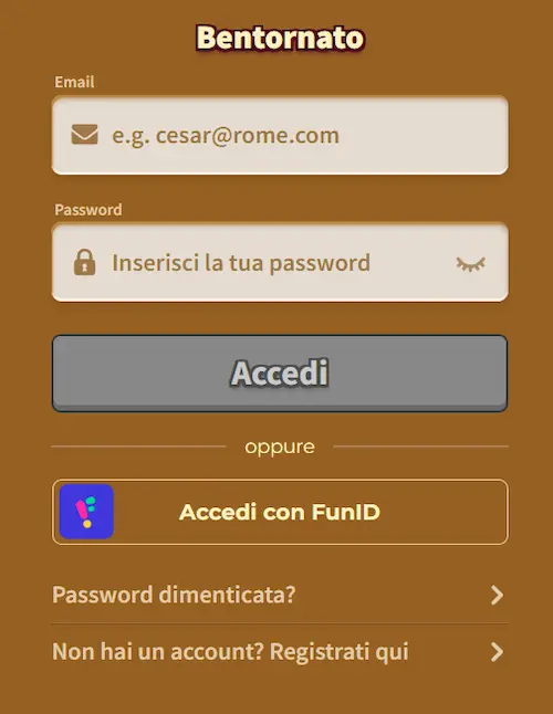 My Empire Casino Italy login