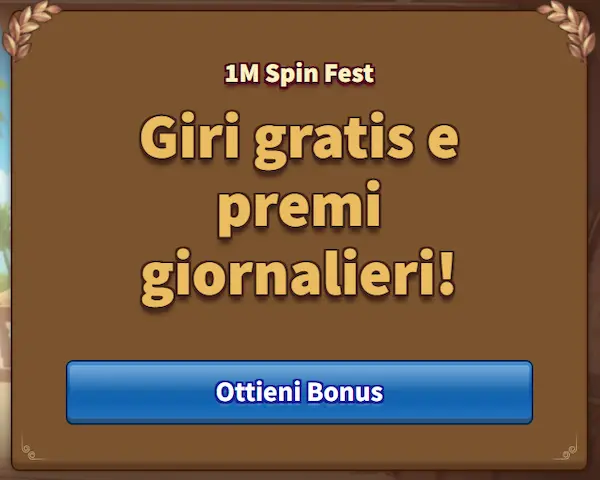 My Empire Casino Italy bonuses