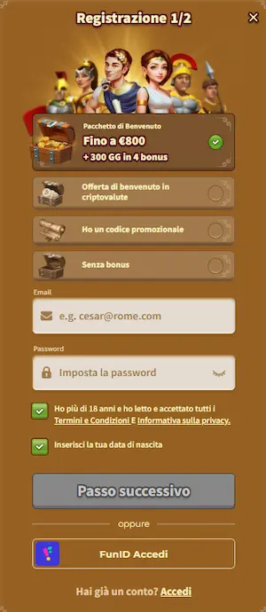 My Empire Casino Italy reg